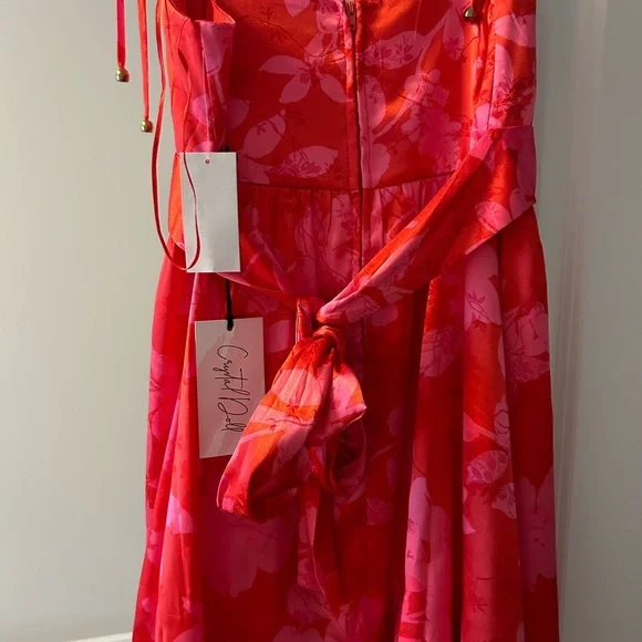 Crystal Doll Juniors' Floral Tie-Strap Tiered Maxi Dress - Picture 7 of 7